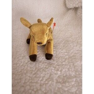 Ty Beanie Baby - Whisper The‎ Adorable Deer (7in) Vintage Retired Plush Toy